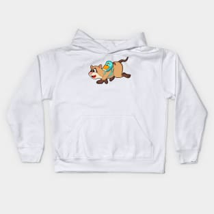 Meerkat with Backpack Kids Hoodie